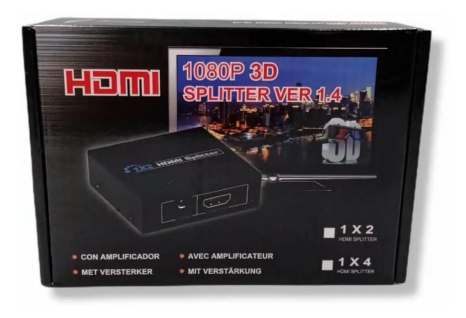 Splitter Hdmi 1x2 1 Entrada 2 Salidas Full Hd 1080p 3d V1.4