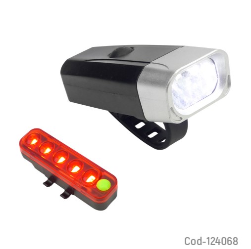 Kit Luces LED Delantera Y Trasera Recargable Para Bicicleta, TQ